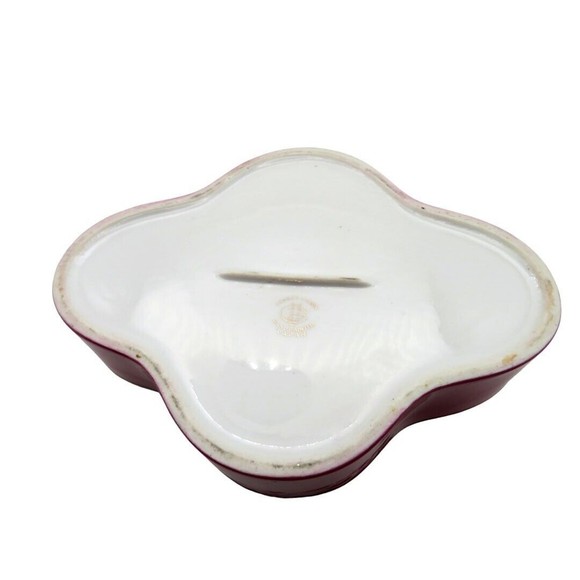 Vintage Ucagco Lidded Dish Ceramic Porcelain Jewelry Trinket Hand Painted Japan - Picture 8 of 9